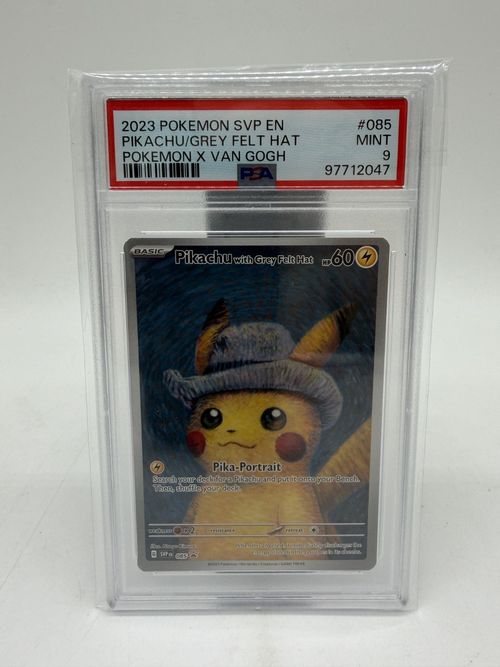 Pikachu with Grey Felt Hat  Pokémon x Van Gogh Promo 2023 – PSA 9 Mint, Händler!