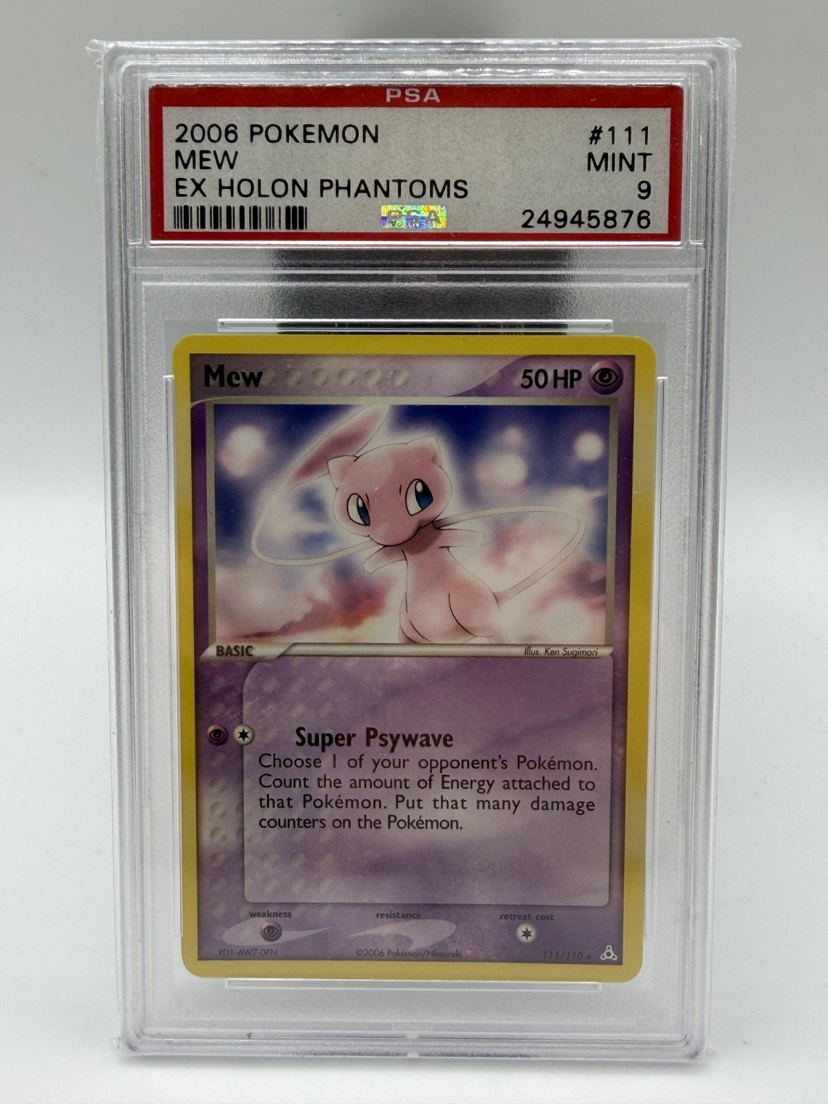 Pokemon Mew - HP 111 - EX Holon Phantoms - non Holo Englisch - SLAB GRADE PSA 9! – Foto 1