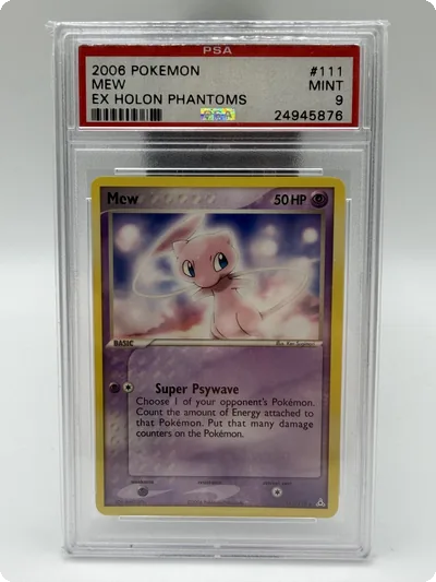 Pokemon Mew - HP 111 - EX Holon Phantoms - non Holo Englisch - SLAB GRADE PSA 9!